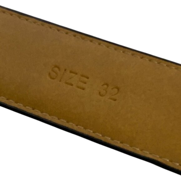 Dockers Mens Dress Belt Size 32 Brown Smooth Leather Silvertone Buckle - Picture 6 of 7